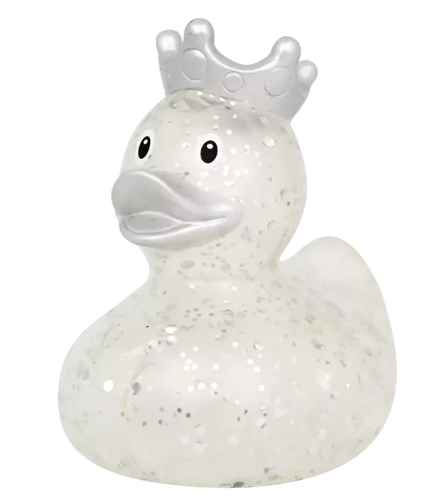 Glitter Duck with Crown, Silver - Image 3