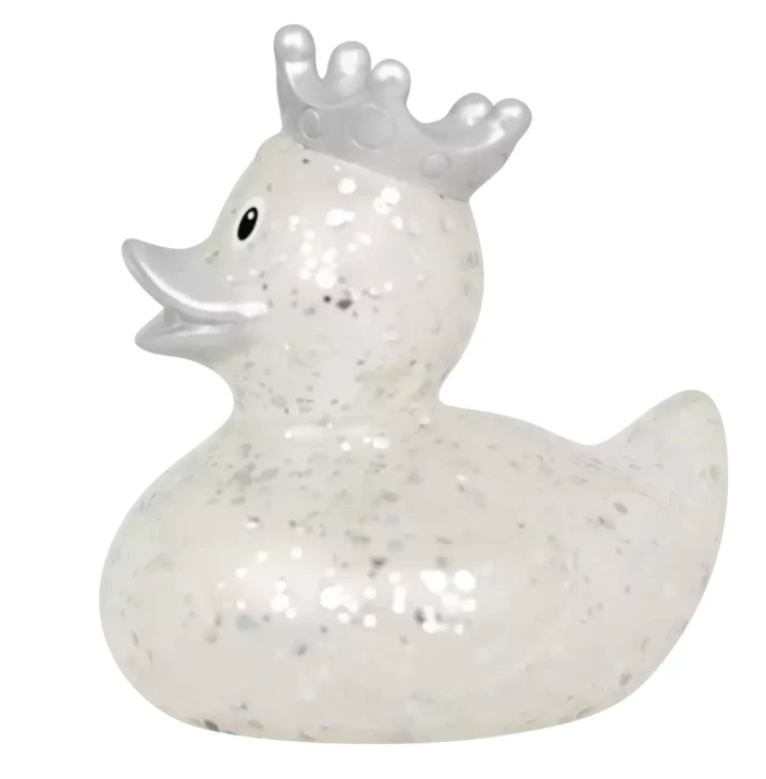 Glitter Duck with Crown, Silver - Image 5